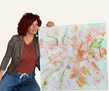 Charger l'image dans la galerie, Ce qui s'ouvre en douceur - Peinture sur Toile, Signée Ghallé
