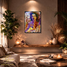Charger l'image dans la galerie, Symbiose - Peinture portrait abstrait femme sur Toile, Signée Ghallé
