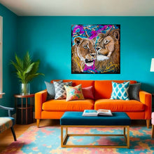 Charger l'image dans la galerie, Gardiens de la sagesse - Peinture sur Toile, Signée Ghallé
